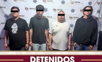 Cuatro personas fueron detenidas tras el reporte ciudadano que alertó sobre una posible privación ilegal de la libertad. (SSPCM)