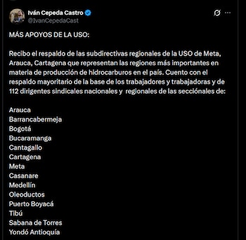 Iván Cepeda afirmó que cuenta
