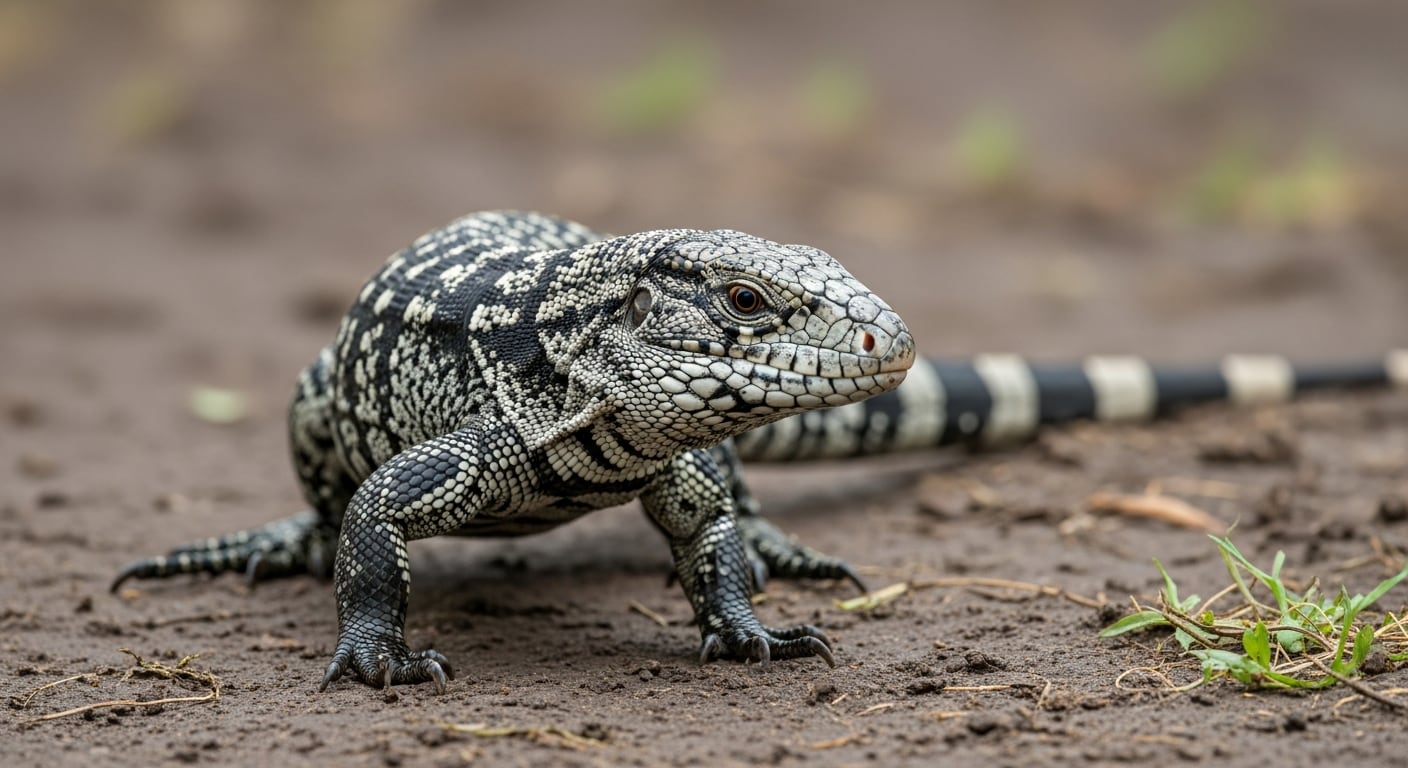 El DNR de Georgia informó un aumento de avistamientos del tegu argentino blanco y negro en zonas rurales del sureste del estado durante la primera semana de junio de 2026.(Imagen Ilustrativa Infobae)