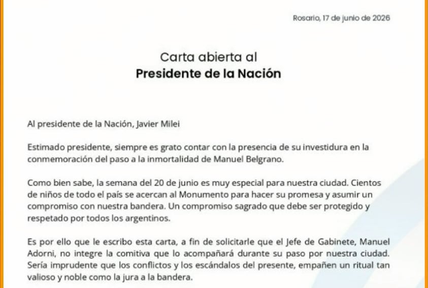 Martínez advirtió que la presencia de Manuel Adorni puede desviar la atención política, social y cultural del Día de la Bandera (Infobae en Vivo)