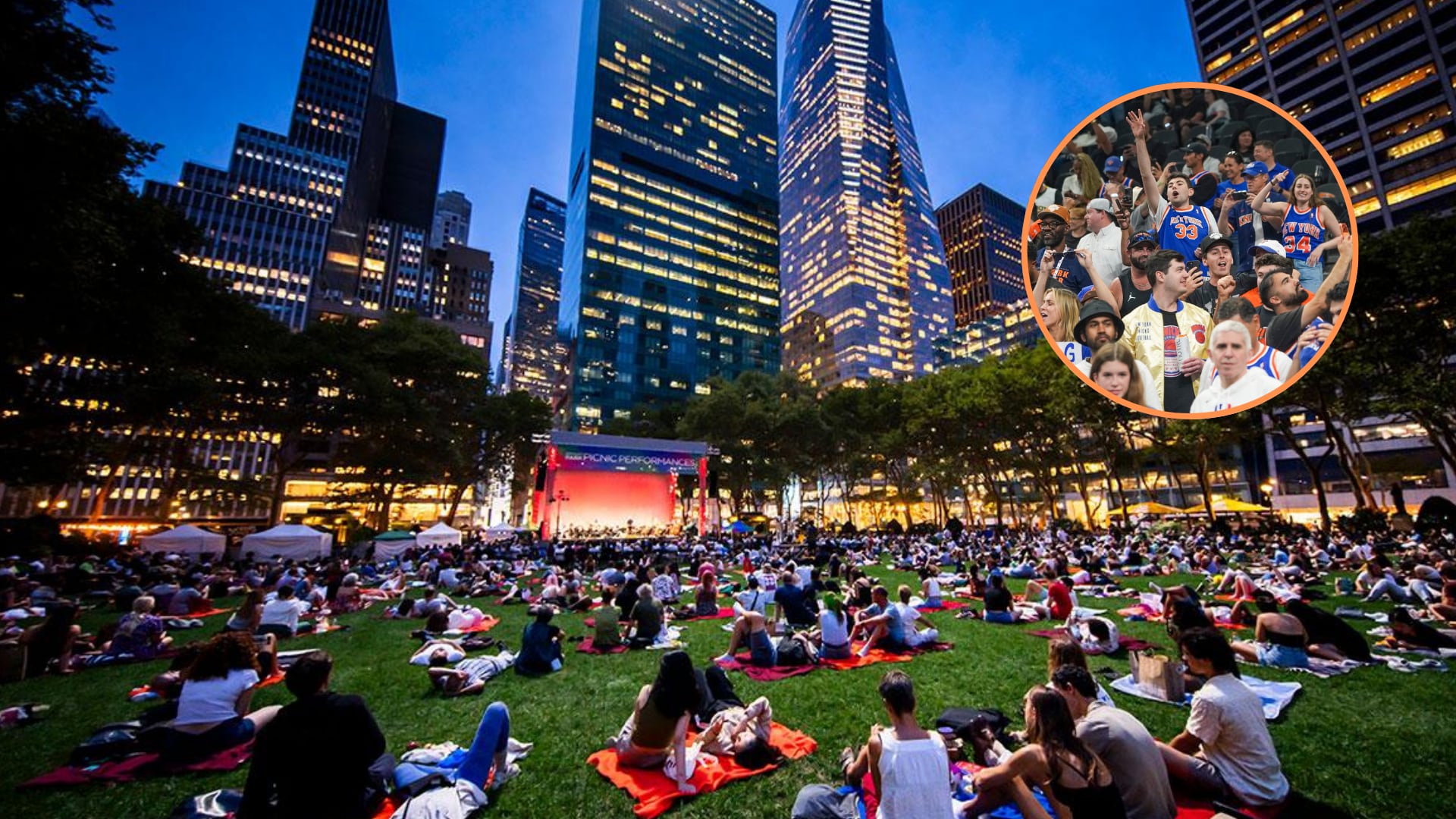 Aficionados se van a concentrar en Bryant Park para seguir la definición del campeonato, tras la suspensión del evento masivo frente al estadio (REUTERS/Scott Wachter-Imagn Images)