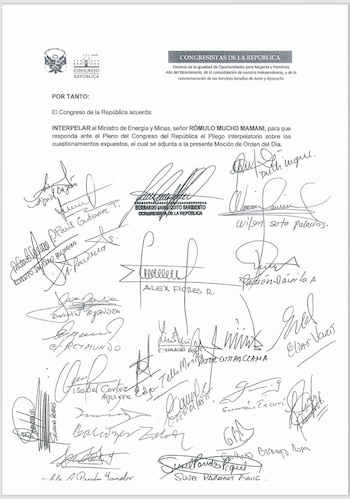 Moción de interpelación contra el