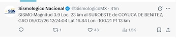 (X @SismologicoMX)