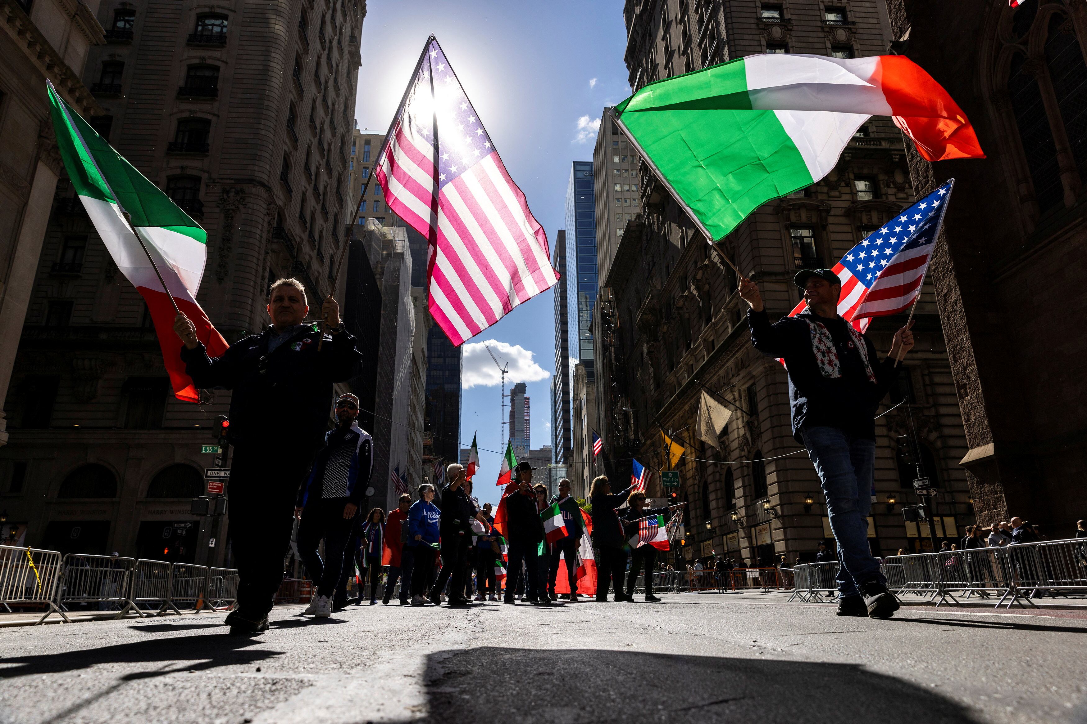 Desfile del Columbus Day en Nueva York, el 14 de octubre de 2024 en New York City (REUTERS/Eduardo Munoz)