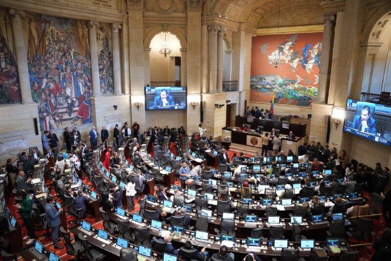 Plenaria de la Cámara de Representantes de Colombia - crédito Prensa Cámara de Representantes