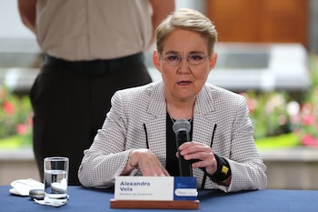 La ministra ecuatoriana de Gobierno,