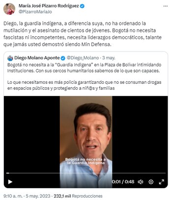 María José Pizarro acusó a