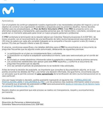 Por medio de un comunicado,