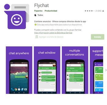 Flychat permite estar en modo