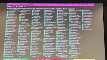 La Asamblea General de la ONU respalda con 152 votos la participación palestina tras el veto de EEUU