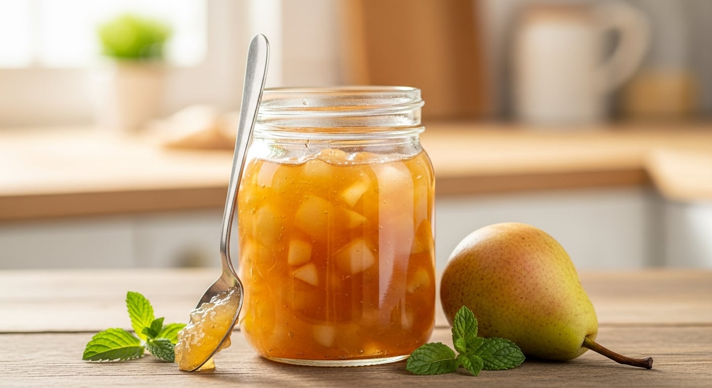 La receta de mermelada de pera sin azúcar ofrece una alternativa saludable para quienes buscan reducir el consumo de azúcar en desayunos y postres (Imagen Ilustrativa Infobae)