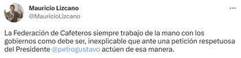 Germán Bahamón, actual gerente de la Federación Nacional de Cafeteros, fue crítico de la alcaldía de Gustavo Petro