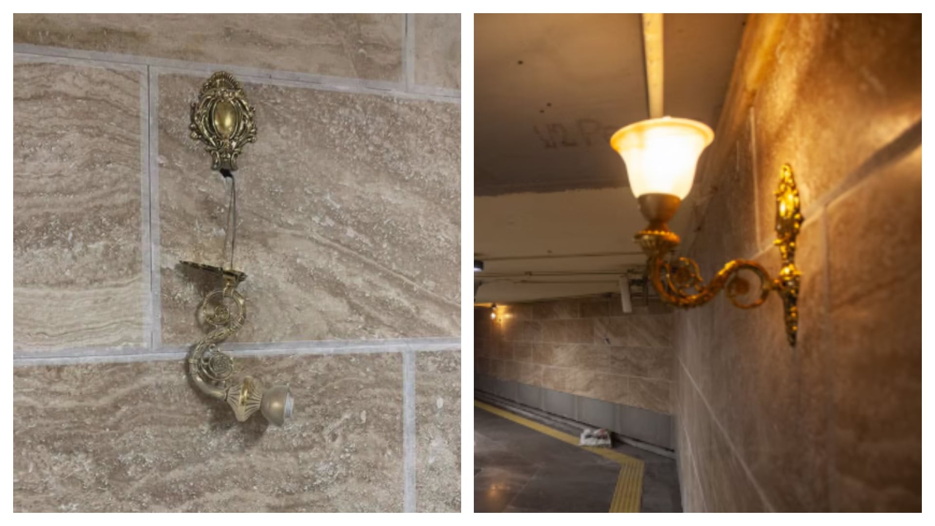 A unos días del Mundial algunas lámparas fueron vandalizadas y les robaron algunas piezas Foto: Redes sociales