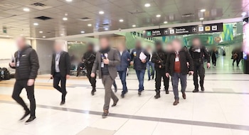 La comitiva de la extradición