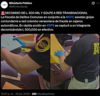 El Ministerio Público mantiene abierta la investigación para identificar a otros presuntos integrantes de la organización. (FOTO: MP)