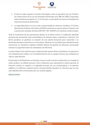 El personal técnico especializado permaneció en la Estación Santana hasta su evacuación segura el 2 de mayo, coordinada con autoridades competentes - crédito Aerocivil