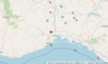 Temblor reportado en Oaxaca.
(SSN)