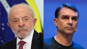 Lula da Silva y Flávio Bolsonaro, los dos principales candidatos en esta primera vuelta (Composición gráfica)