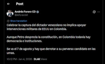 Andrés Forero hizo referencia a