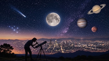 Así puedes observar la Luna, Saturno y las estrellas gratis: el plan nocturno que pocos conocen en la CDMX