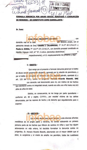 La primera página de la