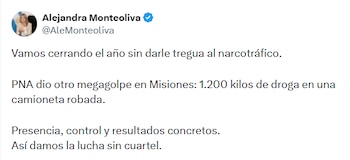 El tuit de la ministra