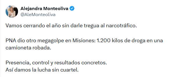 El tuit de la ministra