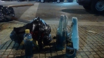 Una bomba molotov fue lanzada