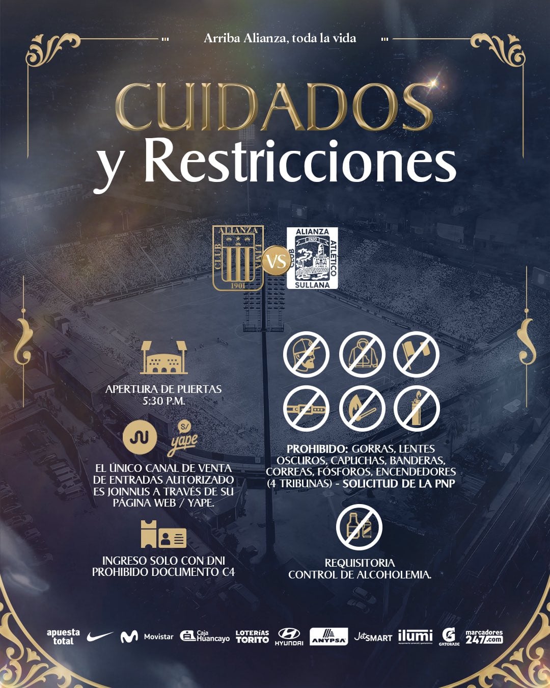 Recomendaciones para Alianza Lima vs Alianza Atlético por el Torneo Clausura 2026.