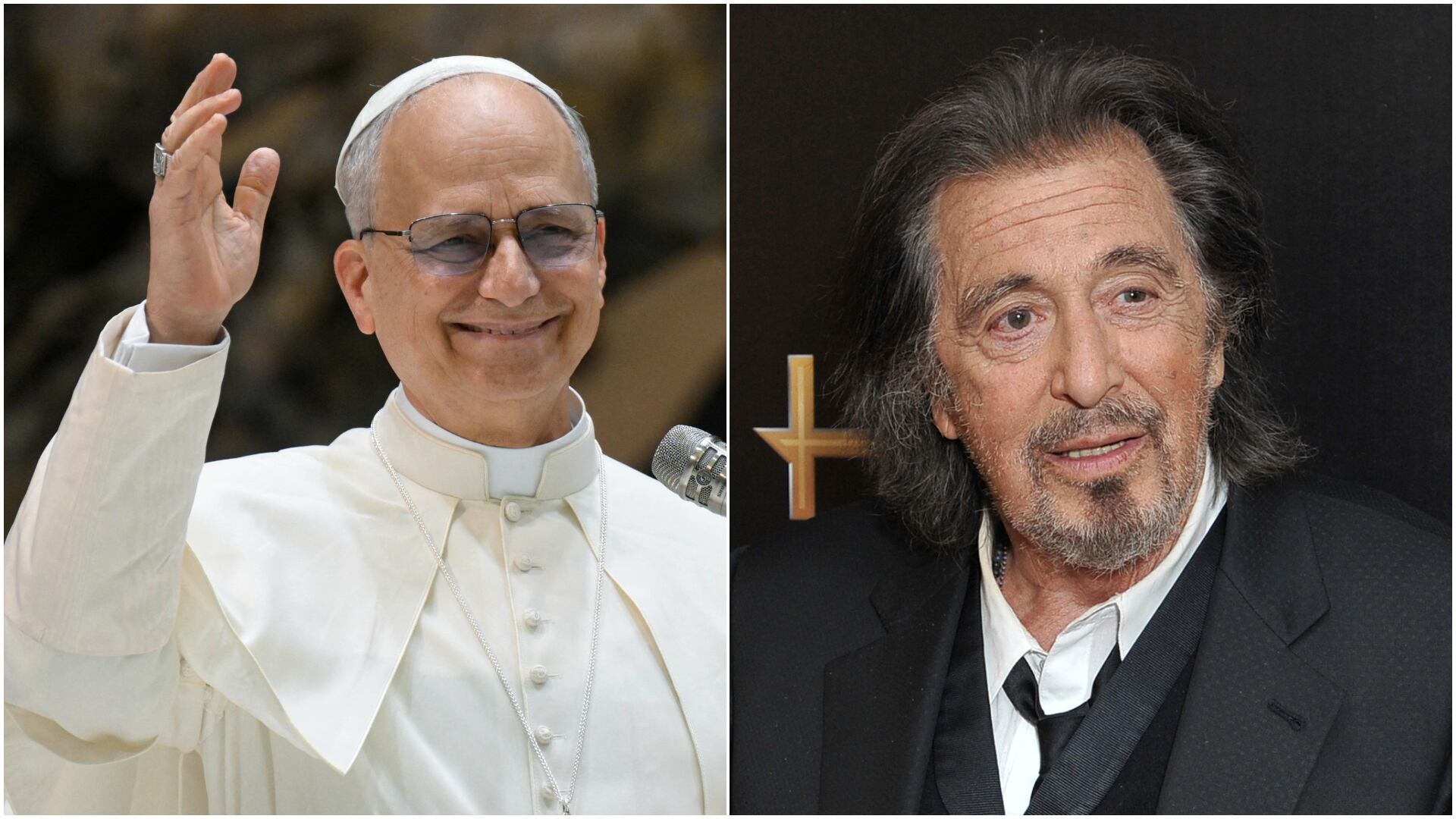 Al Pacino se convierte en la primera estrella de Hollywood en reunirse oficialmente con el Papa León XIV en audiencia privada en el Vaticano (AFP/VATICAN MEDIA/AP)