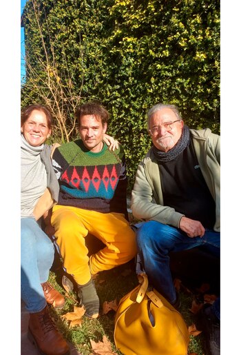 Marina Charpentier con su hijo