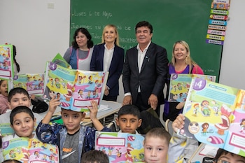 Silvina Gvirtz junto a Fernando Espinoza