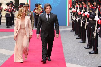 Javier Milei y Giorgia Meloni