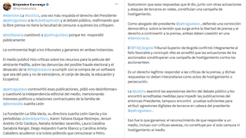 El abogado agregó que la decisión no limita la labor periodística - crédito @HombreJurista/X