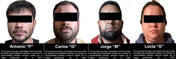 Las cuatro personas procesadas
(FGR)
