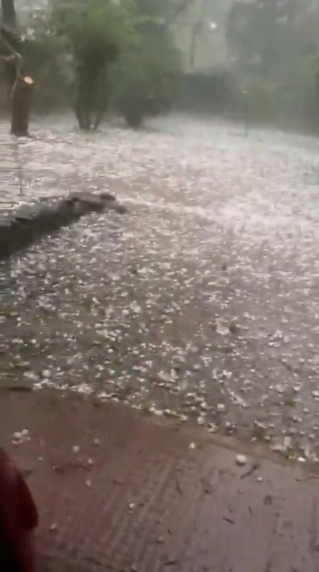 El granizo generó destrozos en Córdoba