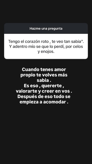 La reflexión de Sabrina Rojas sobre el amor propio