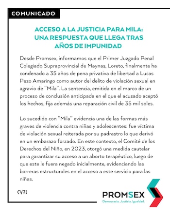 Caso ‘Mila’: dictan 35 años de prisión al responsable tras años de silencio e impunidad