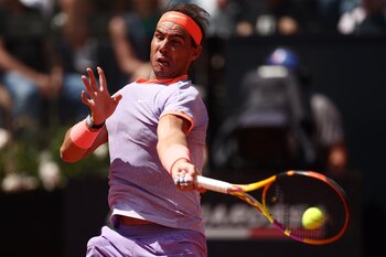 Nadal en acción contra Bergs