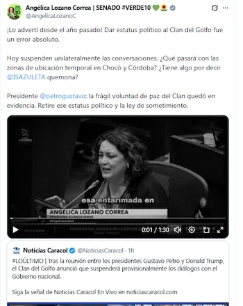 La senadora de la República