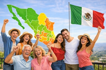 Estos son los estados que superan el promedio de las personas más felices en México.