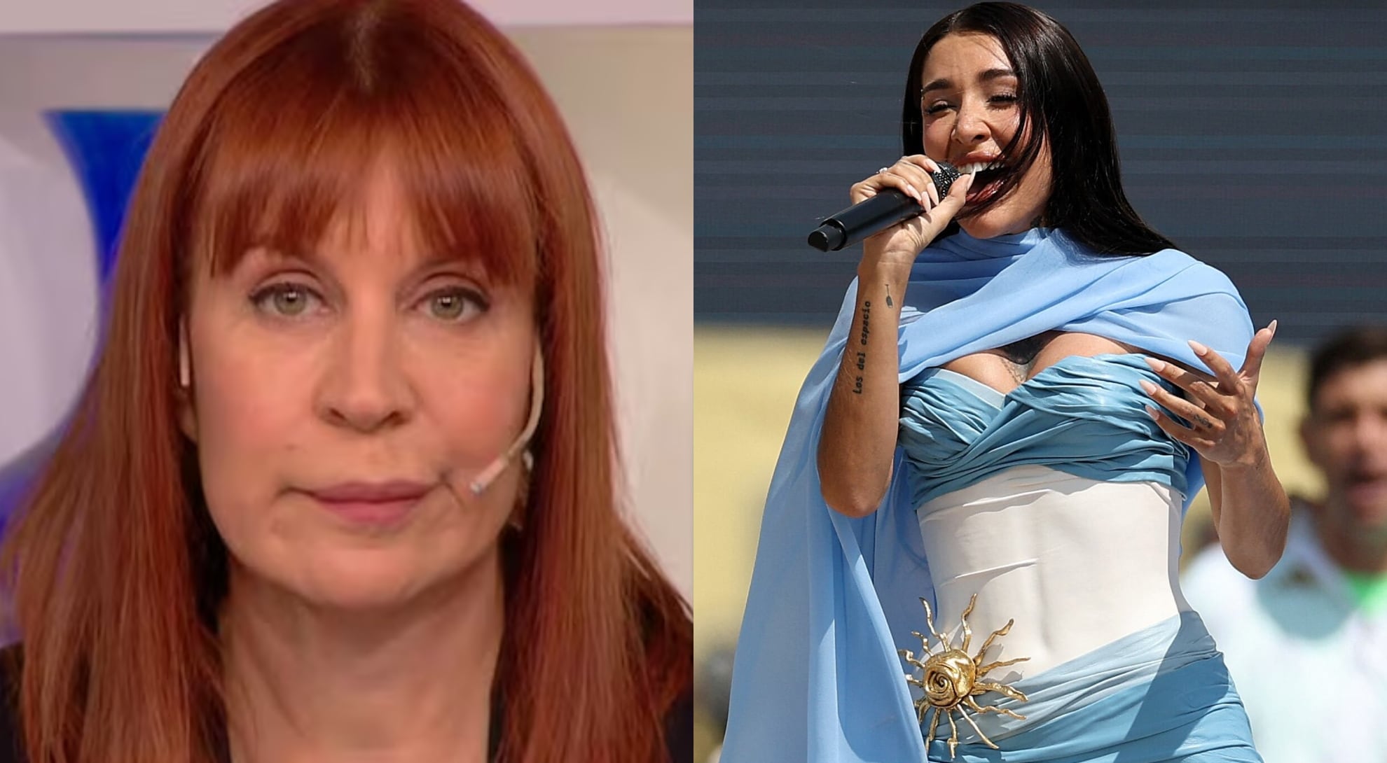 Matilda Blanco cuestionó el vestido de María Becerra en la final del Mundial: “Tenía una bandera enroscada”