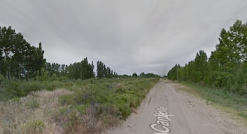El operativo se desplegó en una plantación de frutillas sobre calle Candolle al 5.100, en Plottier (Google Maps)