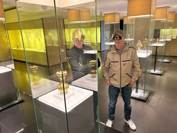 Neil Tennant y Chris Lowe estuvieron disfrutando al máximo su visita a Colombia. Incluso se dieron la oportunidad de visitar el Museo del Oro en Bogotá - crédito @petshopboys/Instagram