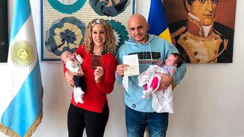 Jimena e Iván con sus