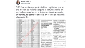 Expremier se pronunció sobre vacancia presidencial.