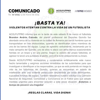 Así fue el comunicado de