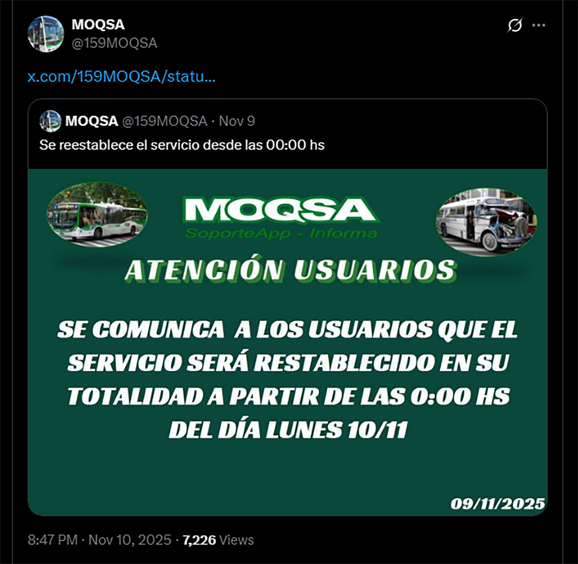 Ayer la medida de fuerza había sido levantada