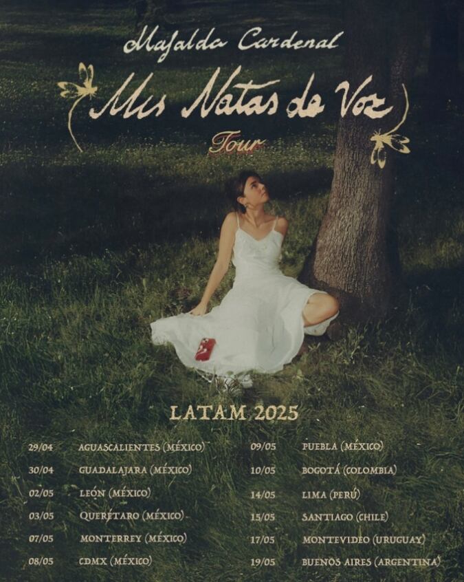 La nueva gira de Mafalda Cardenal por América Latina. (Sony Music)