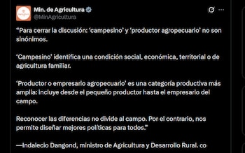 Ministerio de Agricultura - crédito @MinAgricultura/X